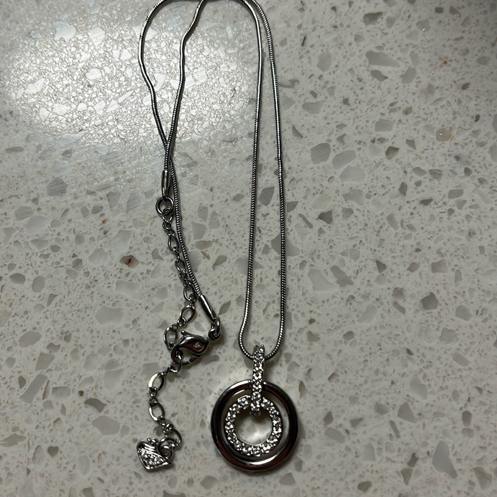 Swarovski crystal white gold necklace